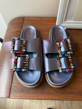 SHUSHOP jeweled sandals - size 8 - worn once!